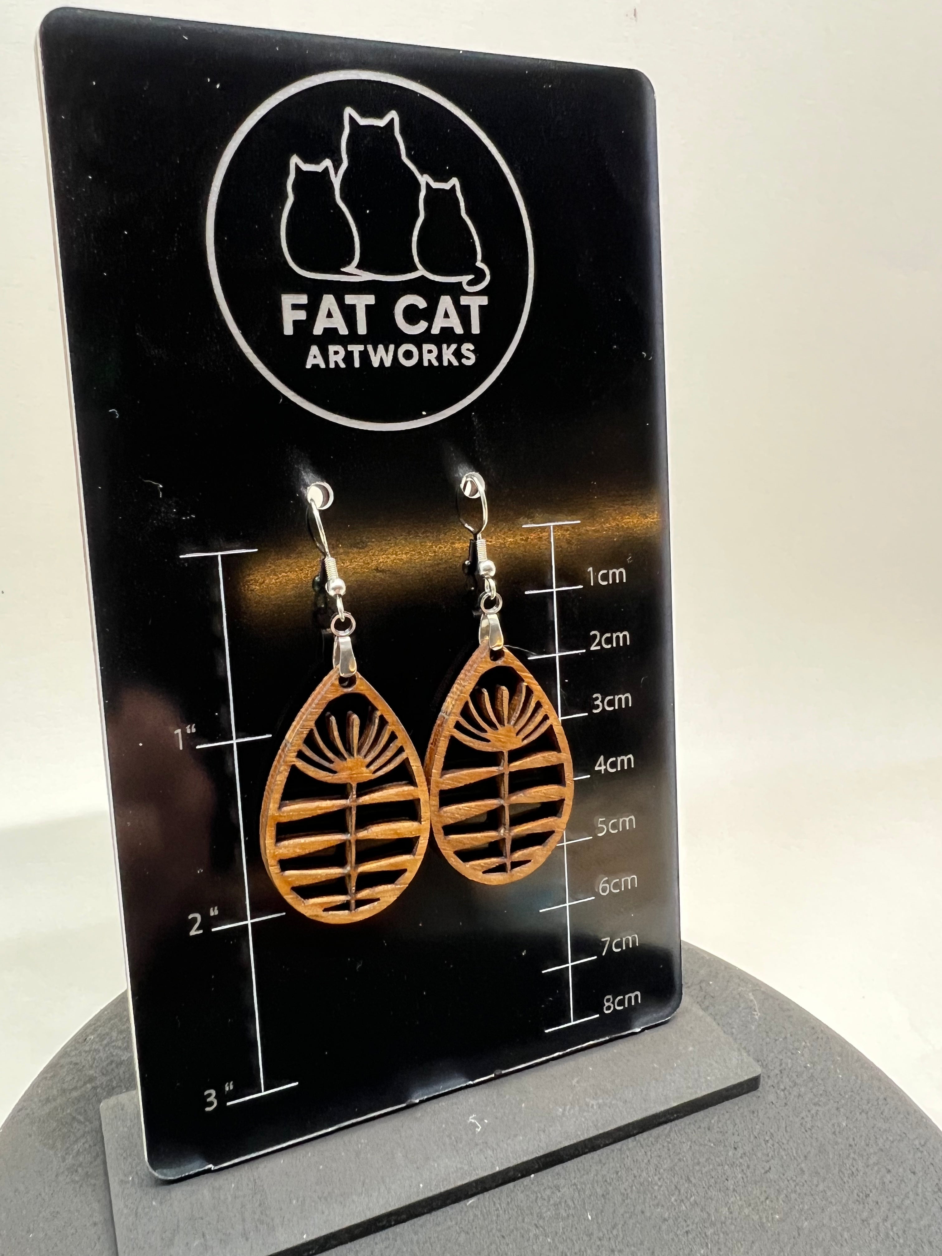 Teardrop floral earrings