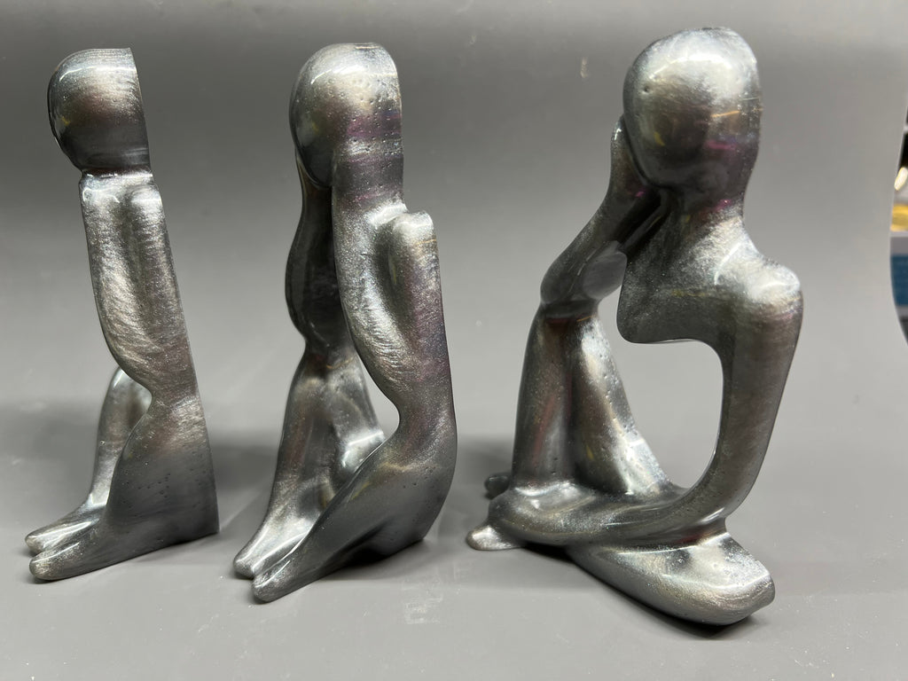 3 modern human figurines set