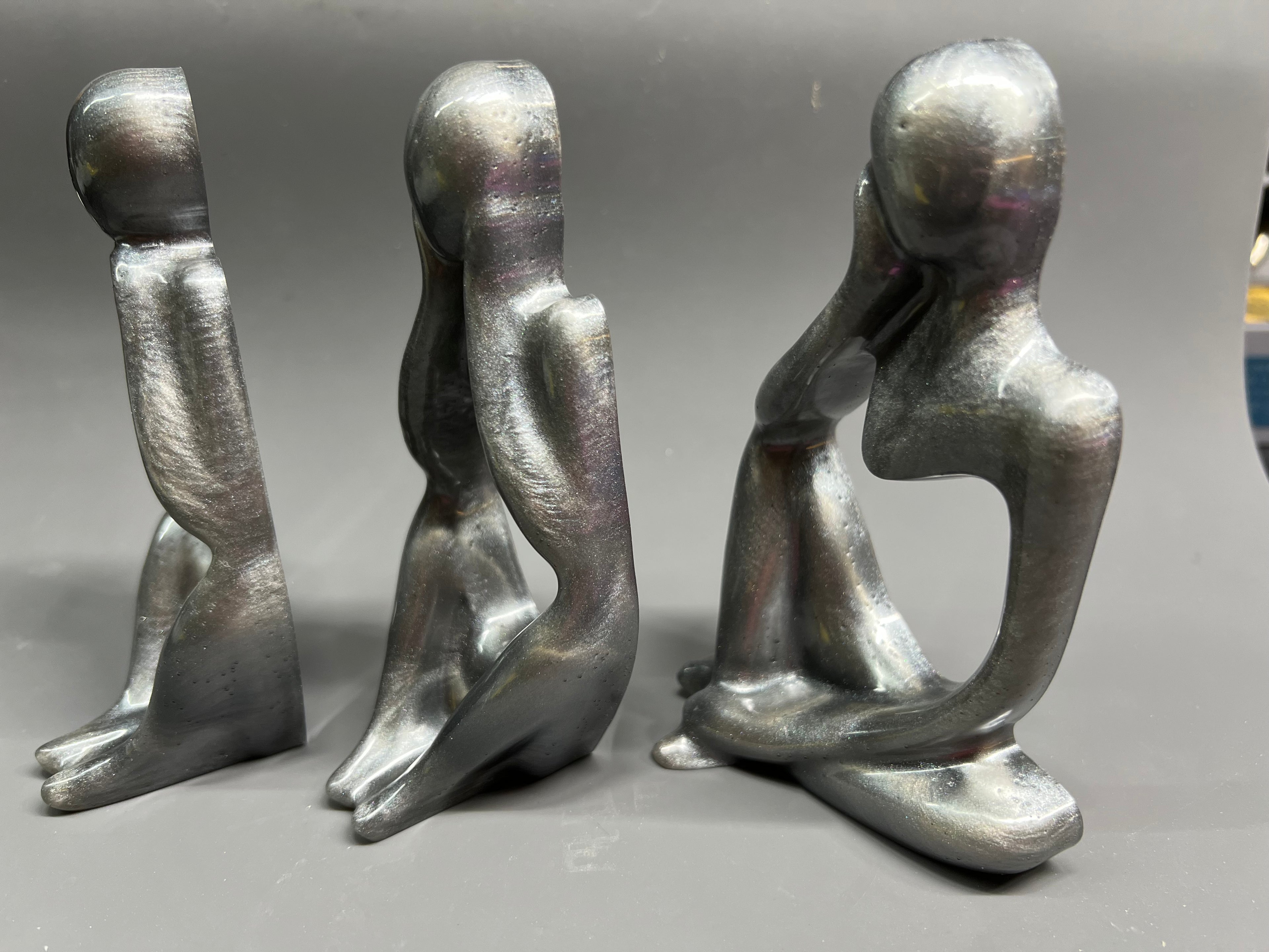 3 modern human figurines set