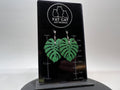 Monstera earrings 1