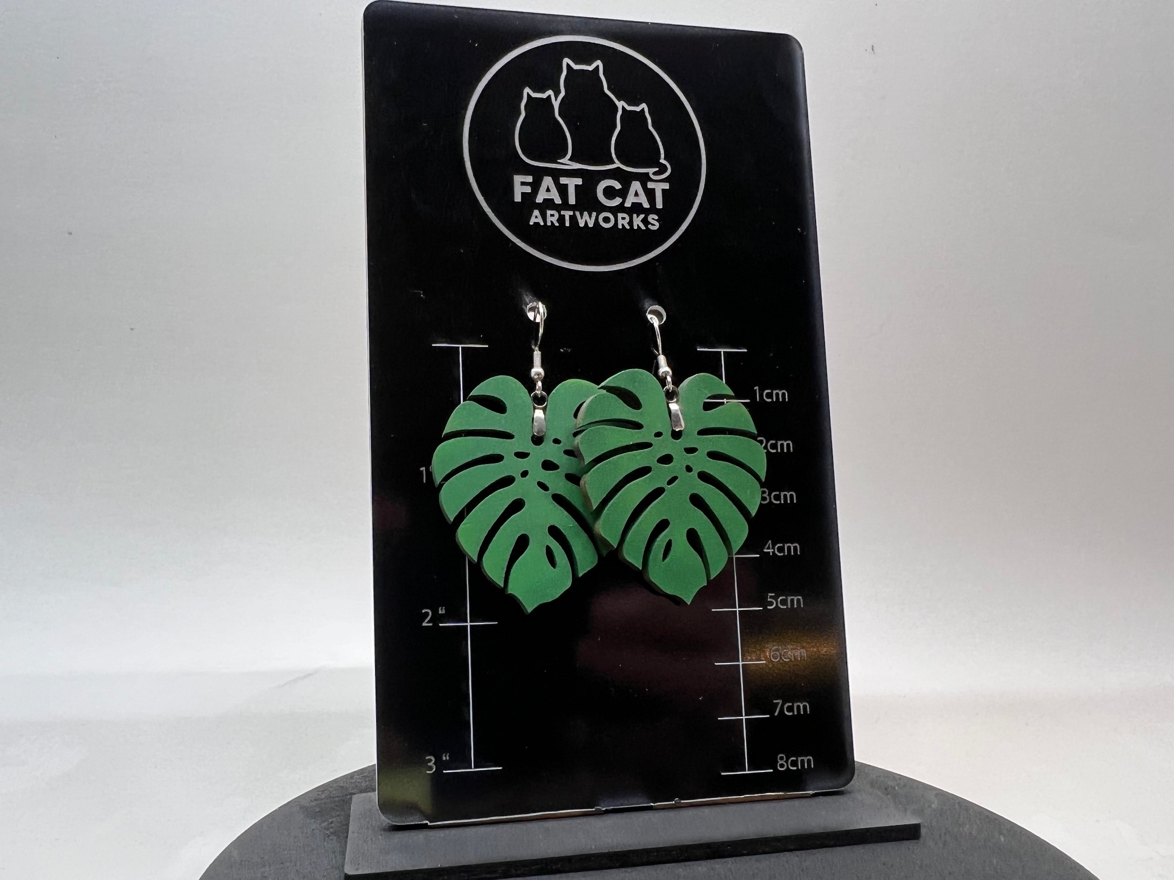 Monstera earrings 1
