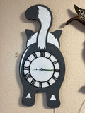 Cat butt wall clock with led lighting