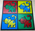 Cat butt Warhol inspired wall art