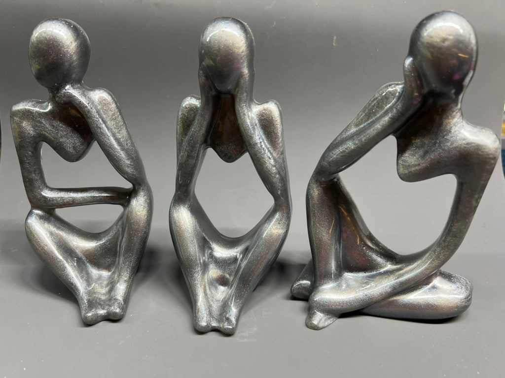 3 modern human figurines set