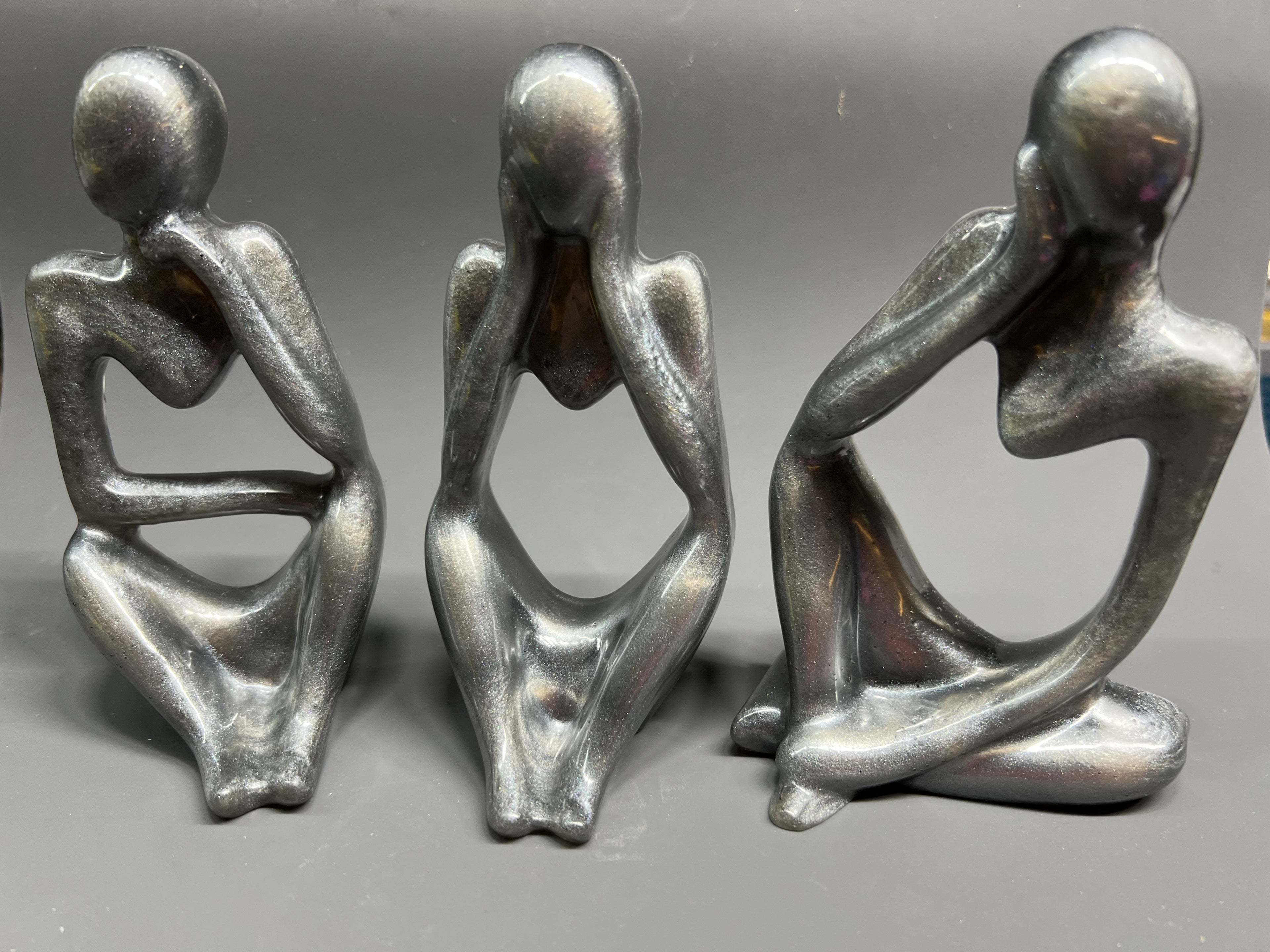 3 modern human figurines set