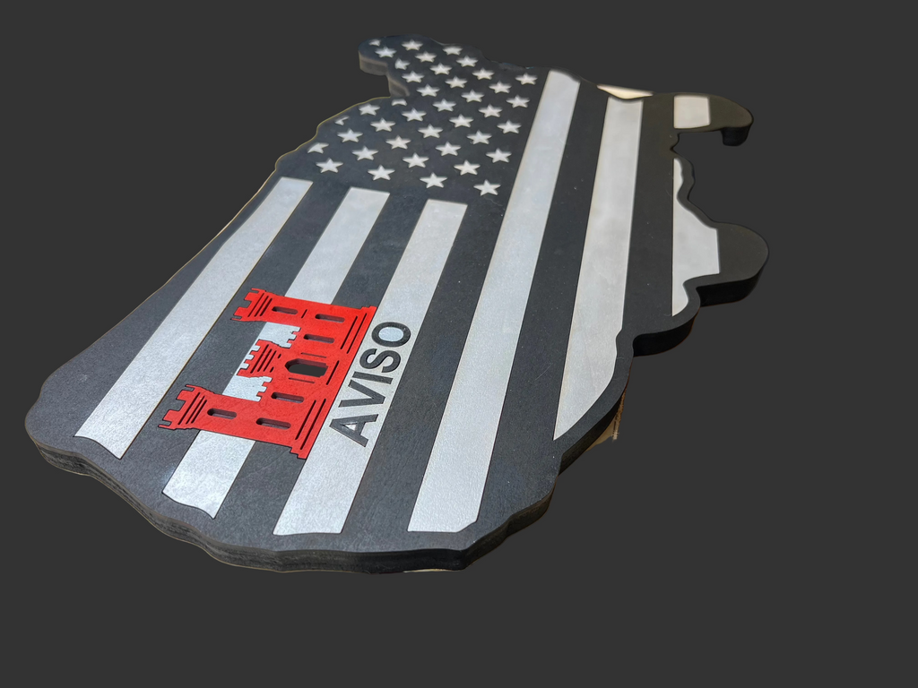 Wooden American flag, combat flag edition