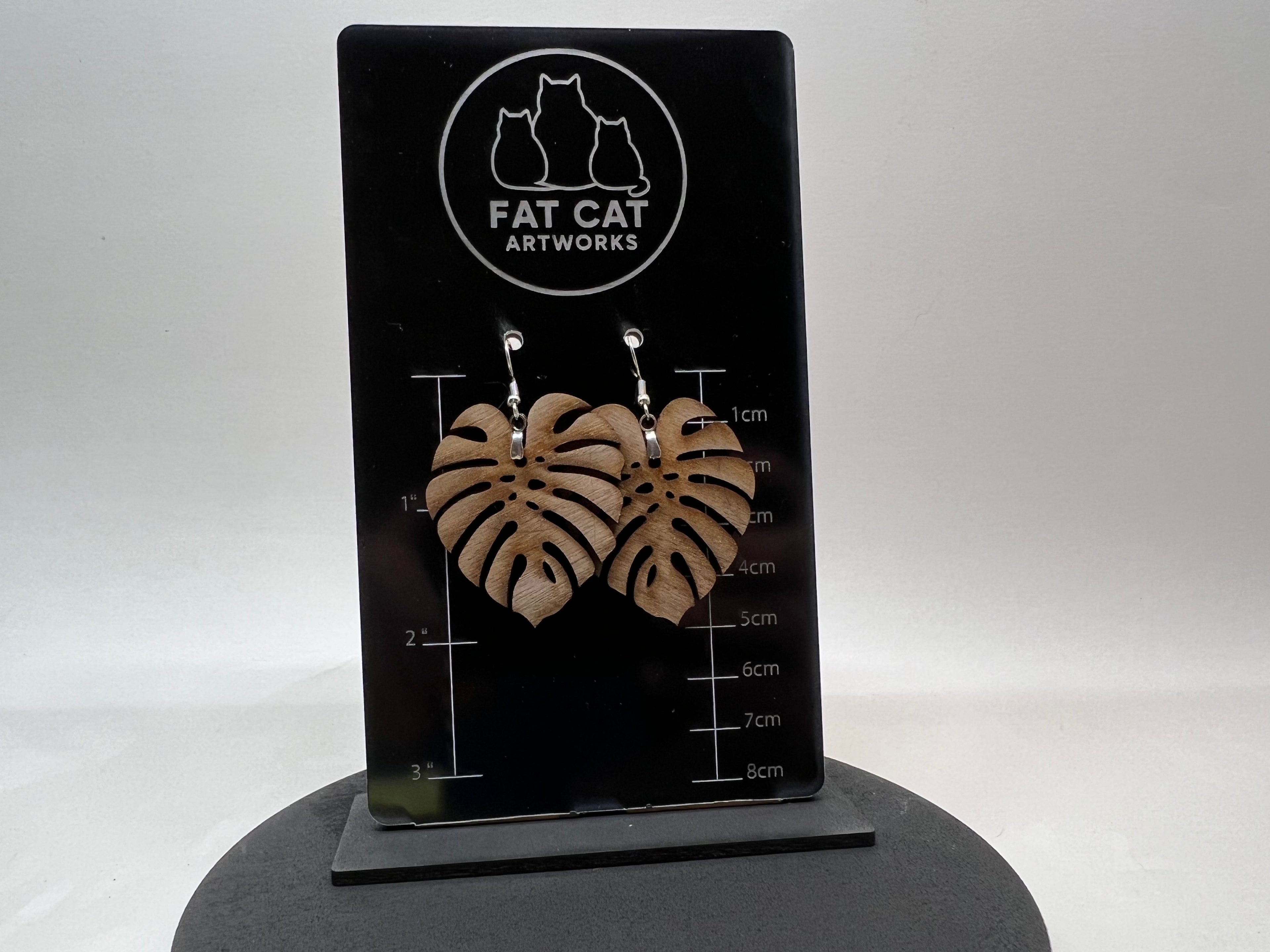 Monstera earrings 1