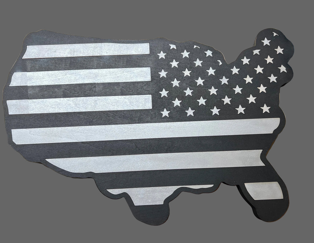 Wooden American flag, combat flag edition