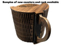 Wood coasters(6) with holder.