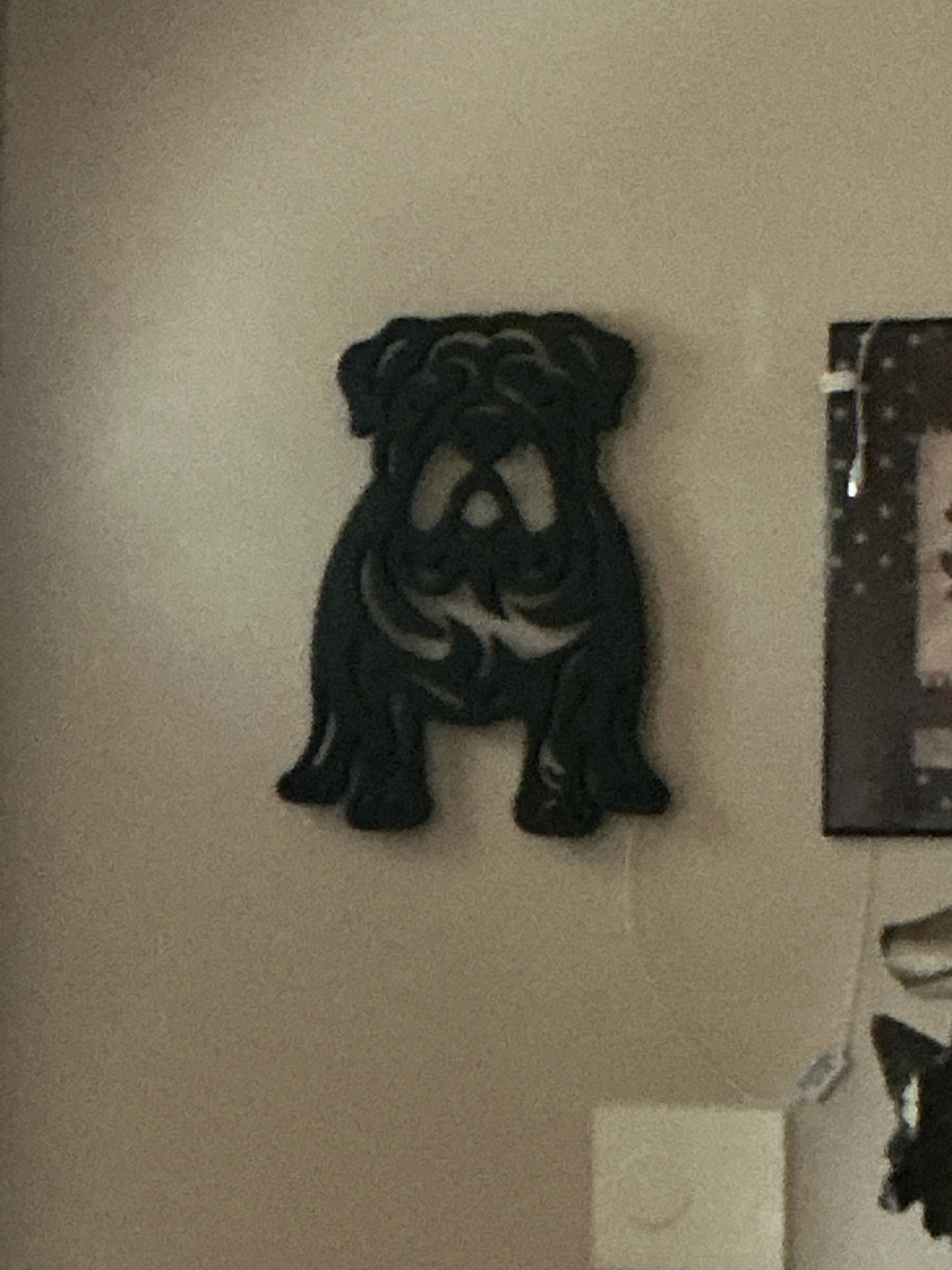 Bulldog wall decoration