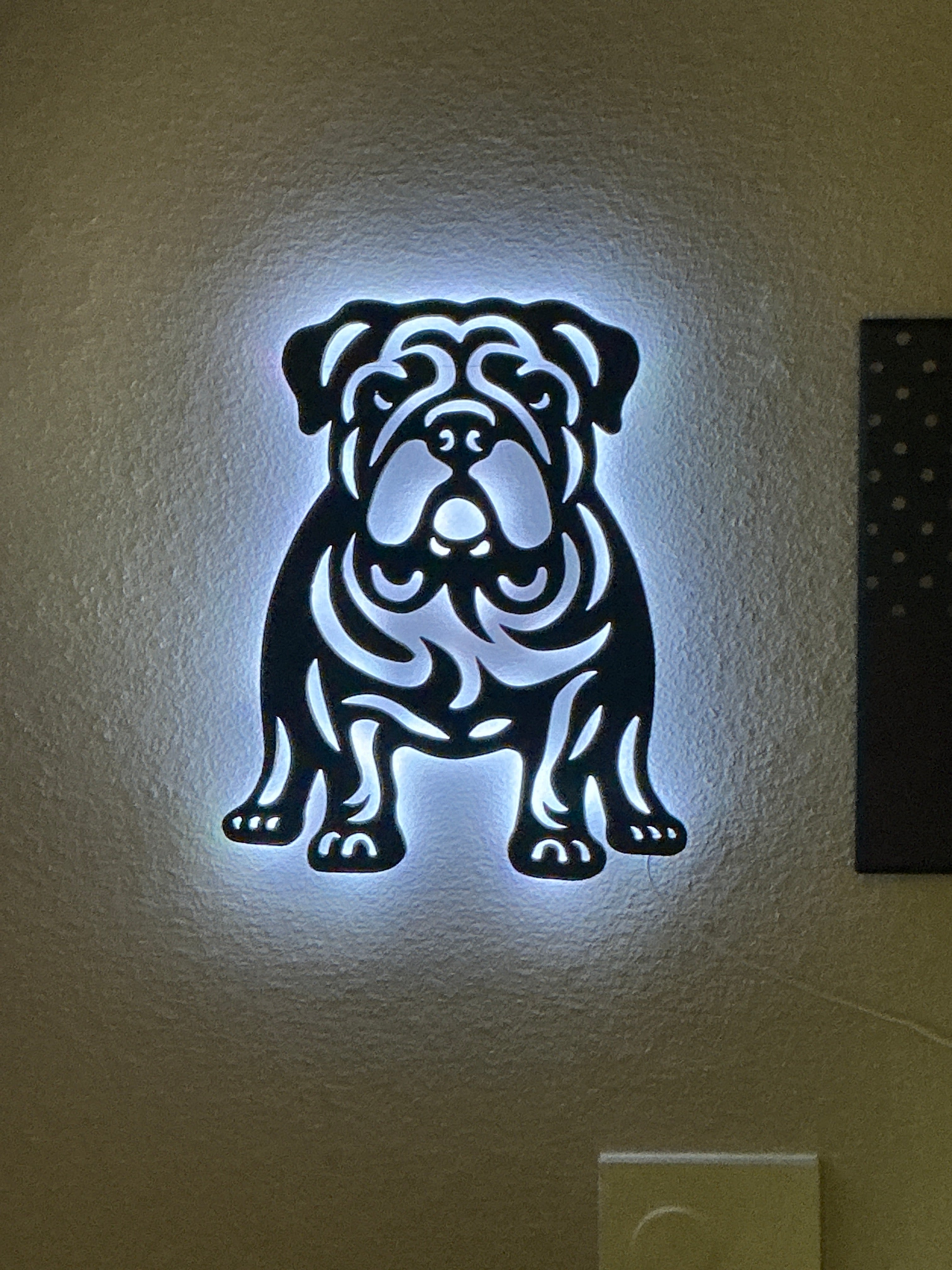 Bulldog wall decoration