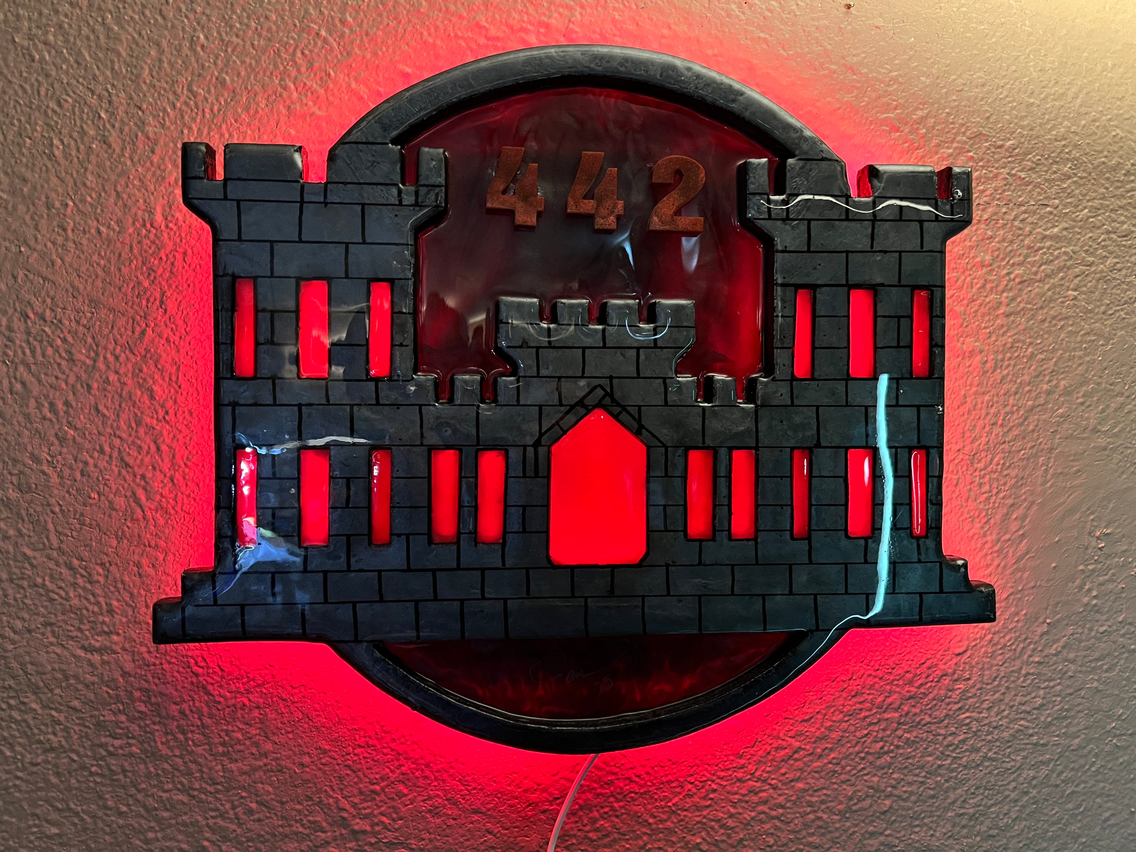 Army engineer, castle wall art