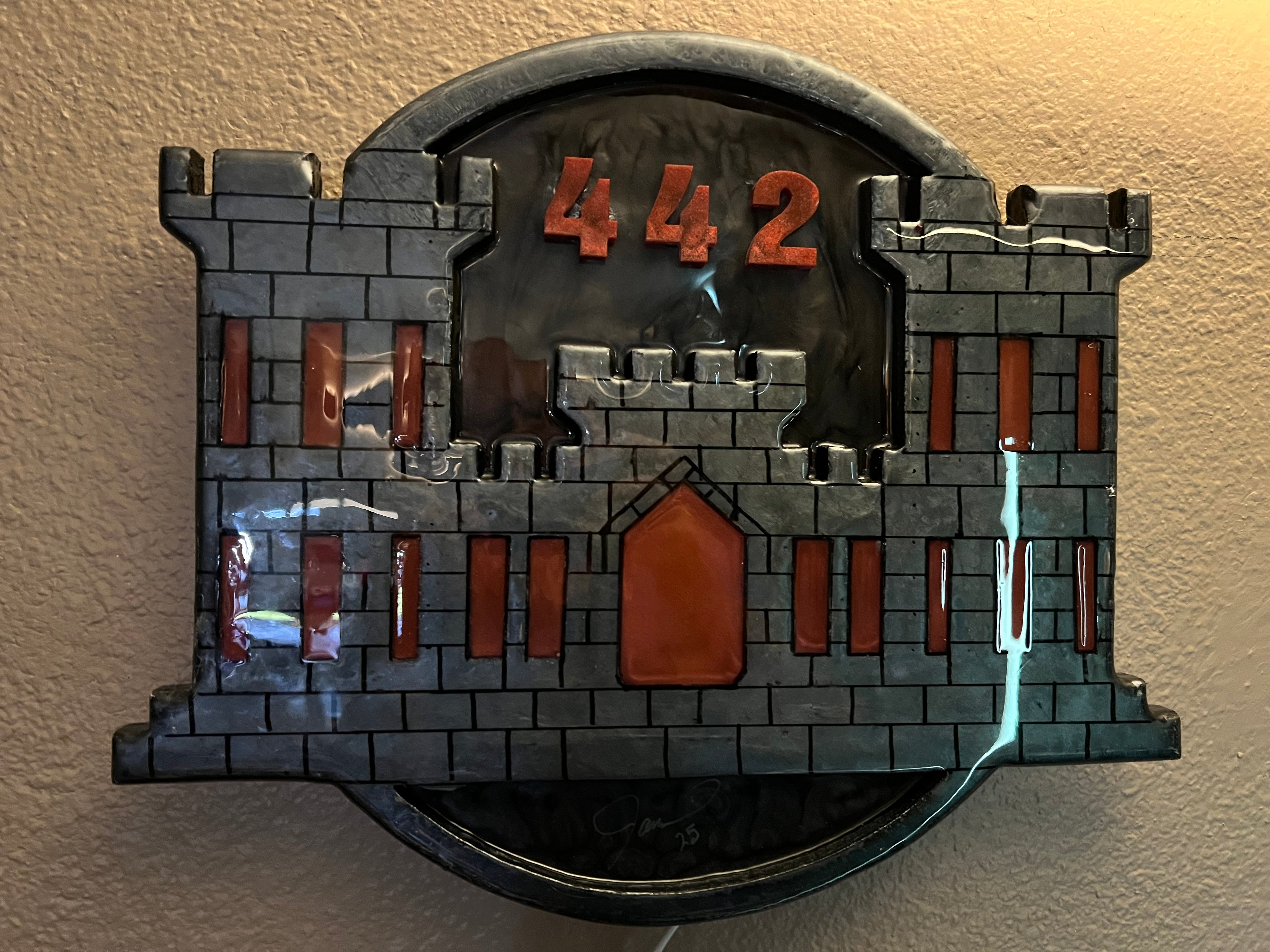 Army engineer, castle wall art