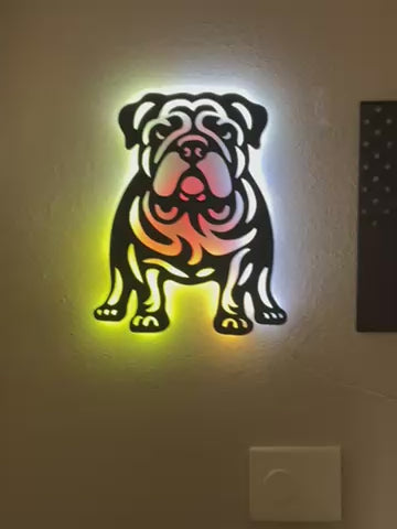 Bulldog wall decoration
